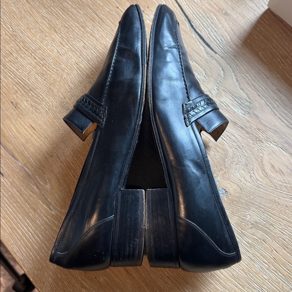 Vintage Gucci loafers Men’s 44.5/11-11.5 Black leather braided logo old money main image 10